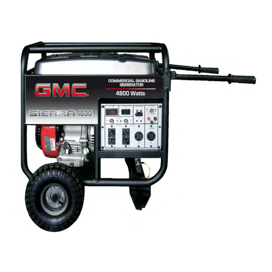 GMC PORTABLE GASOLINE GENERATOR Owner's Manual