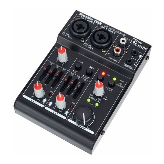 thomann MicroMix 1 USB User Manual