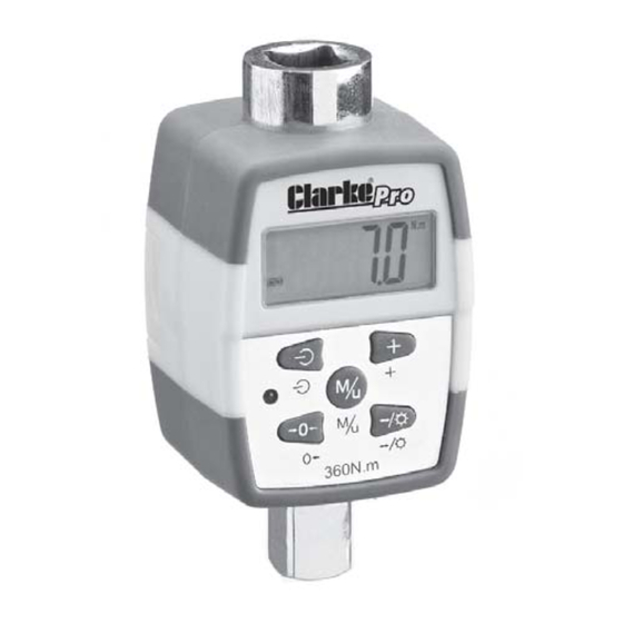 User Manuals: Clarke PRO238 Digital Torque Adaptor