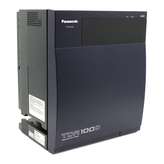 Panasonic KX-TDA100D Getting Started