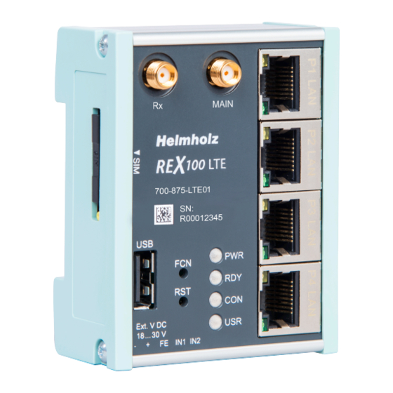 Helmholz REX 100 Quick Start Manual