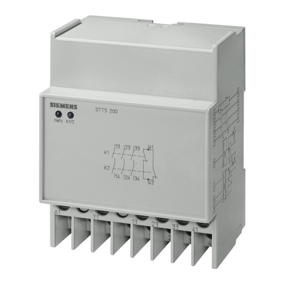 Siemens 5TT5 200 Operating Instructions Manual