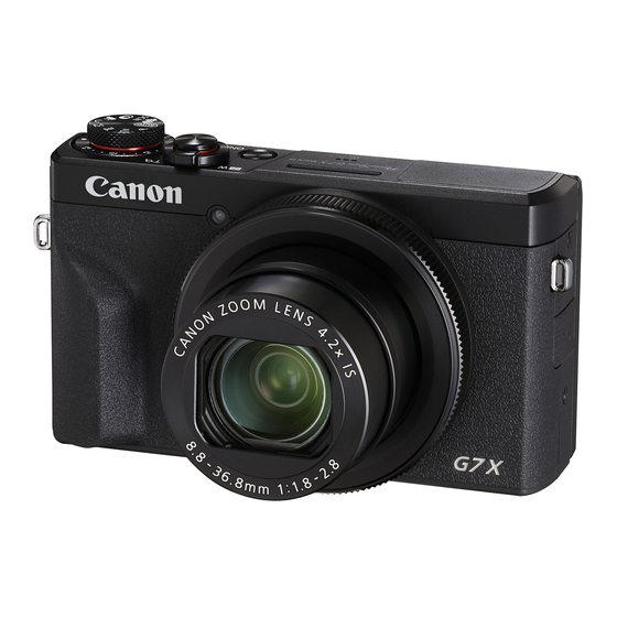 Canon PowerShot G7 X Mark III Manuals