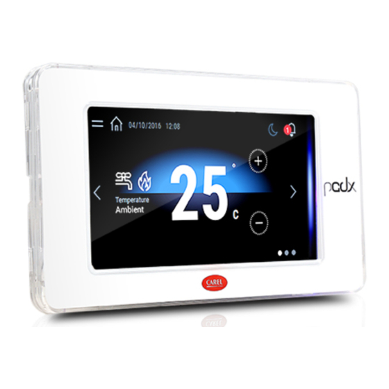 Carel pGDx Touch 4.3 Quick Start Manual