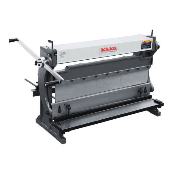 User Manuals: KAKA Industrial 171003 Metal Machine