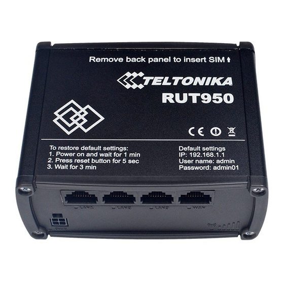 Teltonika RUT950-V2 User Manual