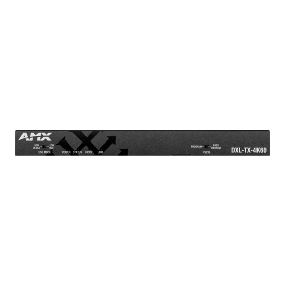 AMX DXLITE DXL-TX-4K60 Instruction Manual