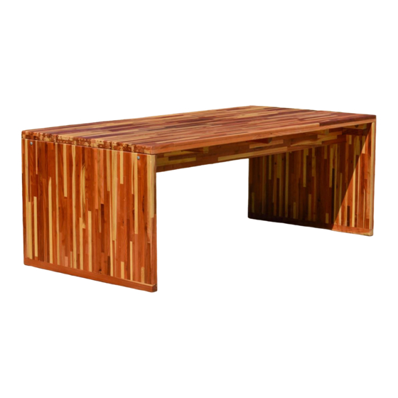 Forever Redwood MAYNARD MODERN REDWOOD PATIO TABLE Assembly Instructions