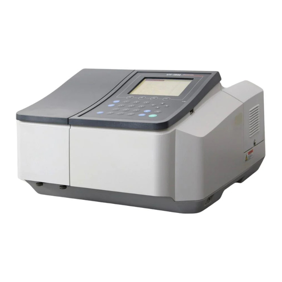 SHIMADZU UV-1800 INSTRUCTION MANUAL Pdf Download | ManualsLib