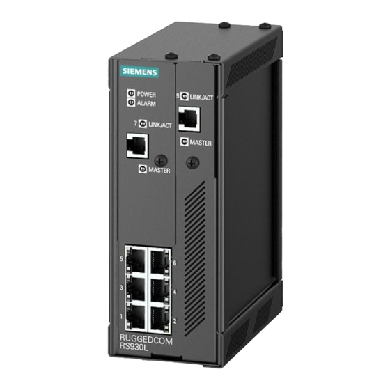 Siemens SIMATIC NET RUGGEDCOM RS930L Installation Manual