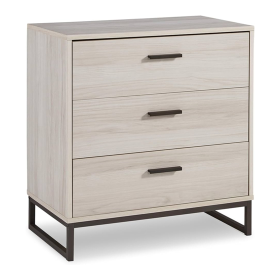 Ashley Signature Design Socalle Light Natural Three Drawer Chest Assembly Instructions Manual