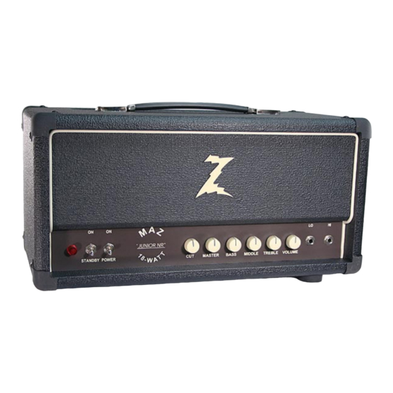 DR. Z Amplification MAZ 18 Owner's Manual