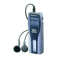Sony NW-MS7 - Memory Stick Walkman Operating Instructions Manual