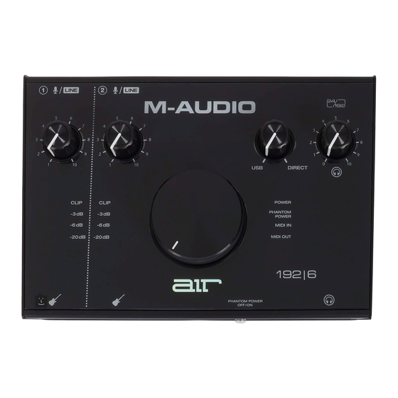 M-Audio AIR 192/6 Manuals