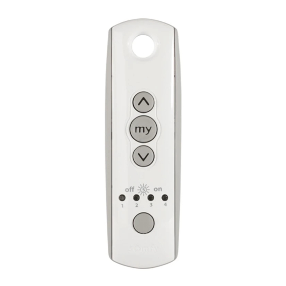 SOMFY Telis Soliris 4 RTS Patio Quick Start Manual