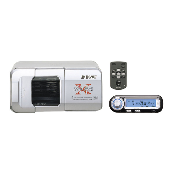 Sony MDX-66XLPRF Operating Instructions Manual
