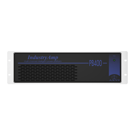 Harman AXYS PB-400 Installation & User Manual