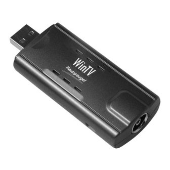 Hauppauge WINTV-USB2 STICK QI Installation Manual