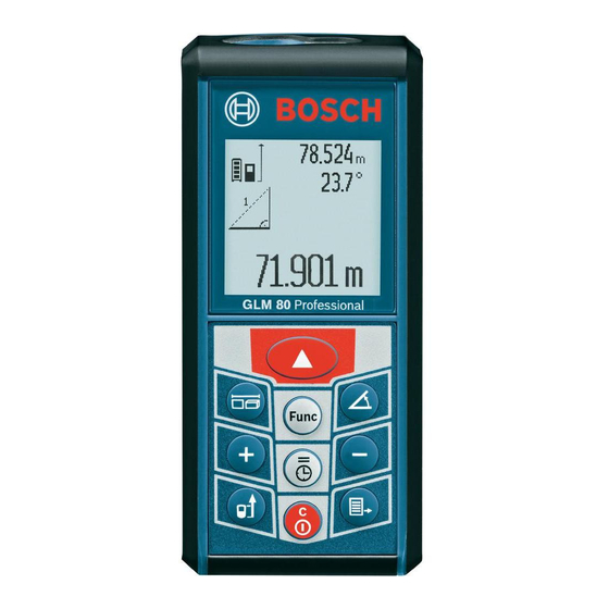 Bosch GLM Professional 80 plus R60 Original Instructions Manual