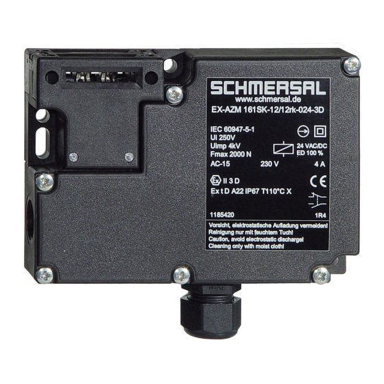 schmersal AZM 161 Series Mounting Instructions
