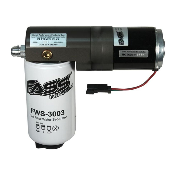 Fass PLATIUM Series Installation Manual