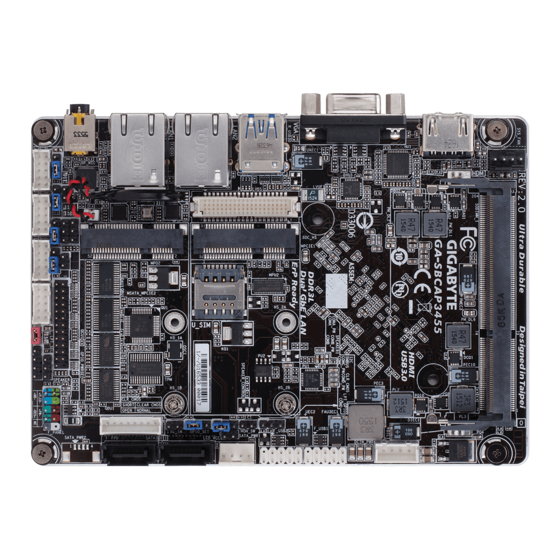 Gigabyte GA-SBCAP3455 Manuals