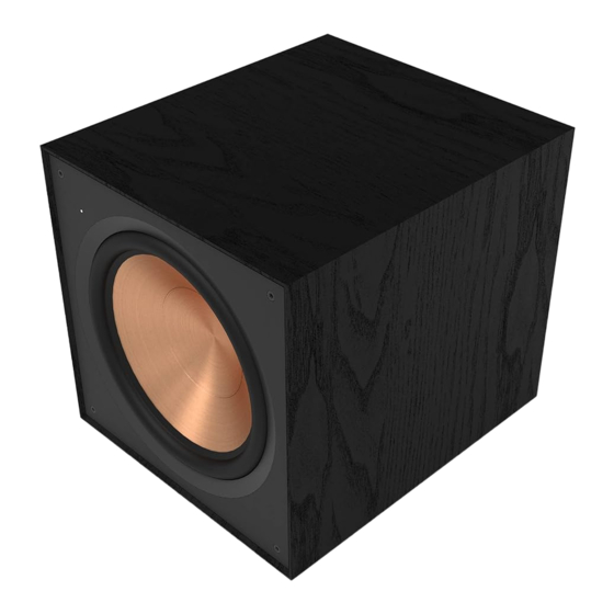 Klipsch R-121SW Manual