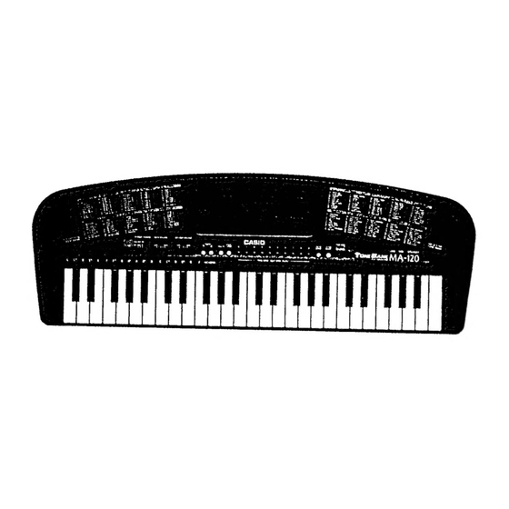 Casio TONEBANK MA-120 Operation Manual