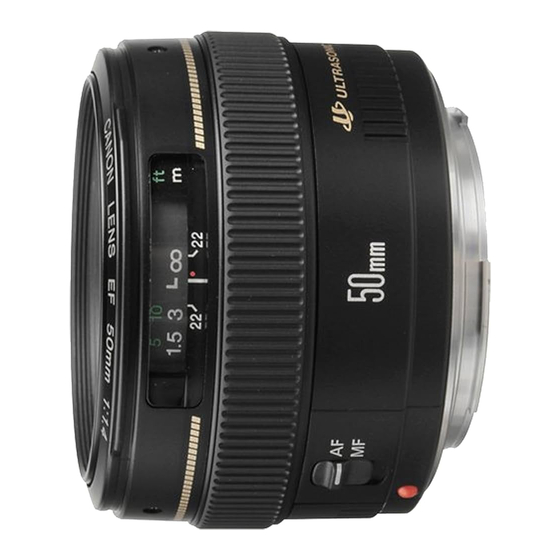 Canon EF50mm f/1.2l USM Instruction