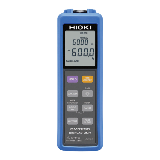 Hioki CM7290 Instruction Manual