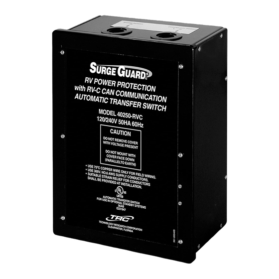 TRC Surge Guard 40350 RVC Troubleshooting Manual