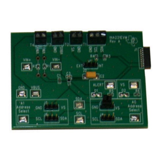 Texas Instruments INA231EVM User Manual