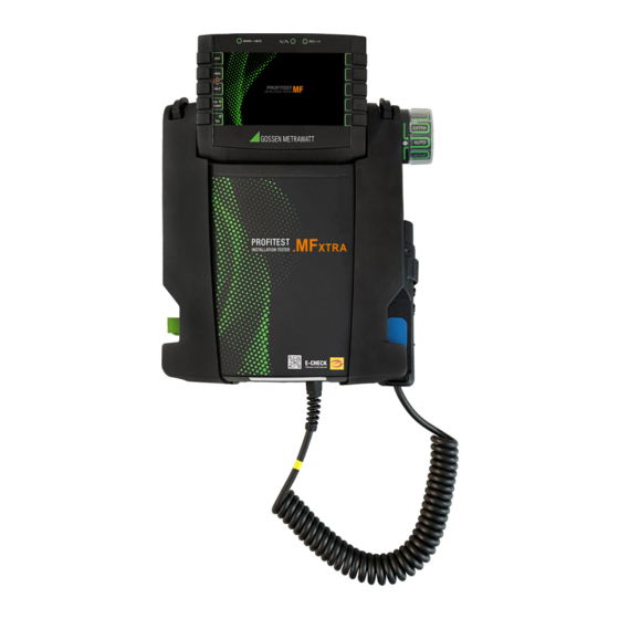 Gossen MetraWatt PROFITEST MF Series Short-Form Operating Instructions