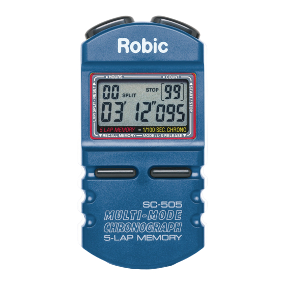 Robic SC-505 Operating Instructions