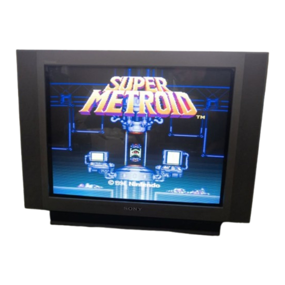 Sony FD Trinitron KV-29FX20U Instruction Manual