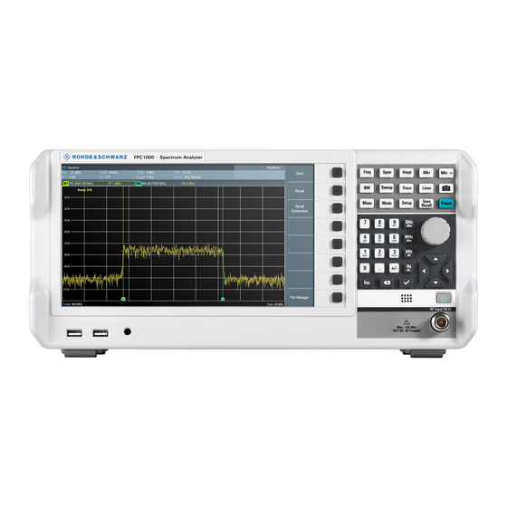 R&S FPC1000 User Manual