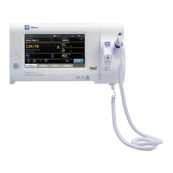 Welch Allyn Connex Spot Monitor Startup Manual