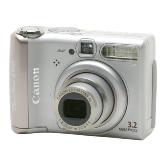 Canon Powershot A510 Quick Start Manual