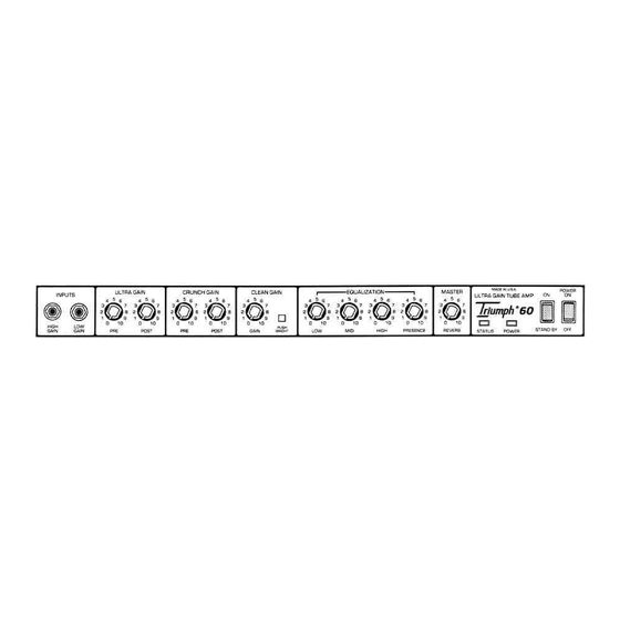 Peavey Triumph Triumph 120 UltraGain User Manual