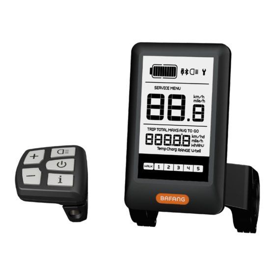 BAFANG DP C171.CAN LCD Display Manuals