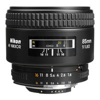 Nikon AF Nikkor 85mm f/1.8D Instruction Manual