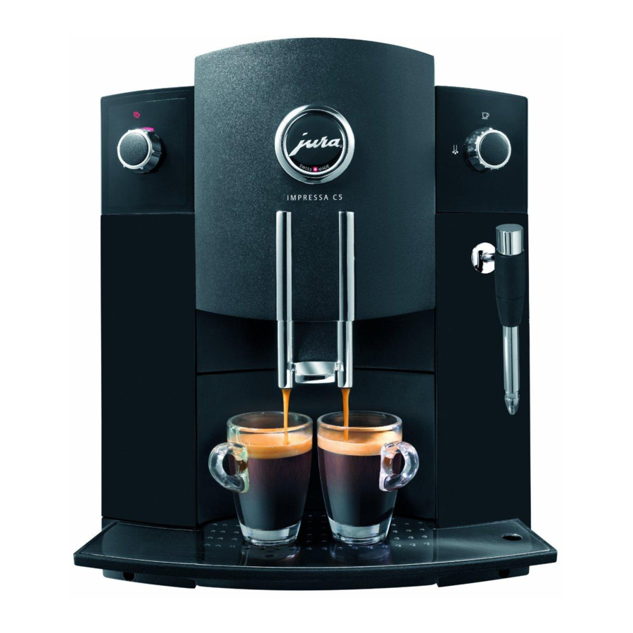 Jura Impressa C5 Quick Reference Manual
