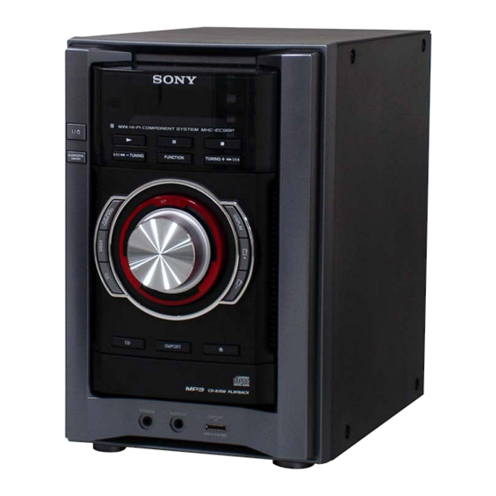 Sony HCD-EC98P - Amplifier, Cd Player Manuals