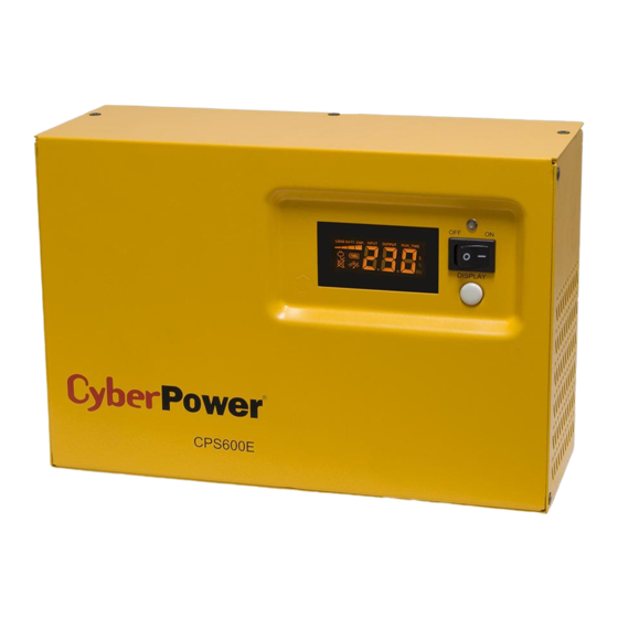 CyberPower CPS600E-IN User Manual