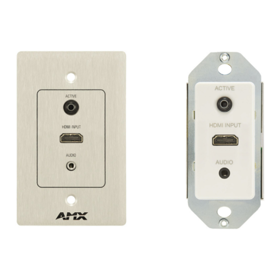 AMX UPX-HDMI+A HDMI Quick Start Manuals