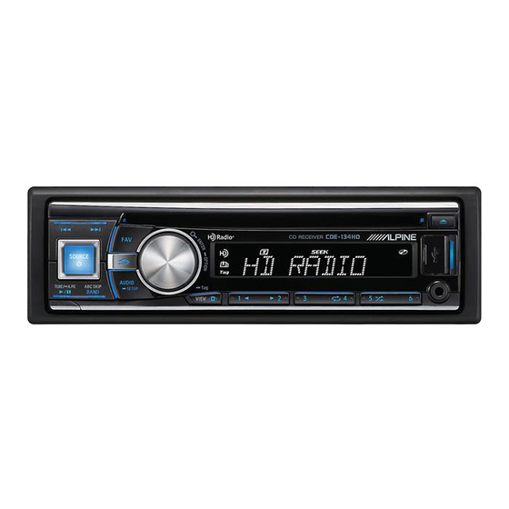 Alpine CDE-134HD Quick Reference Manual