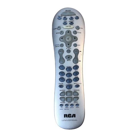 RCA RCR812 - Universal Remote Control Owner's Manual