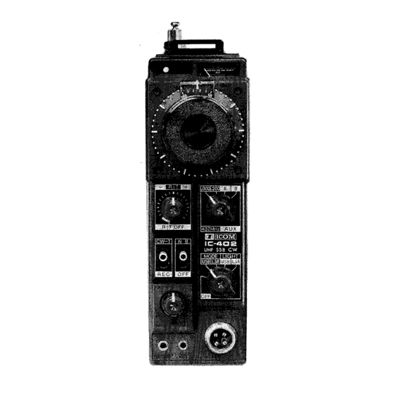 Icom IC-402 Insrtuction Manual