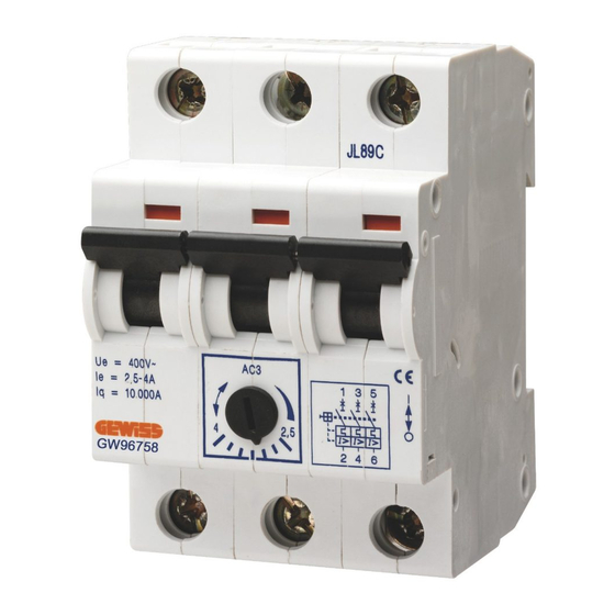 Gewiss GW96 752 Instructions For Installation Manual