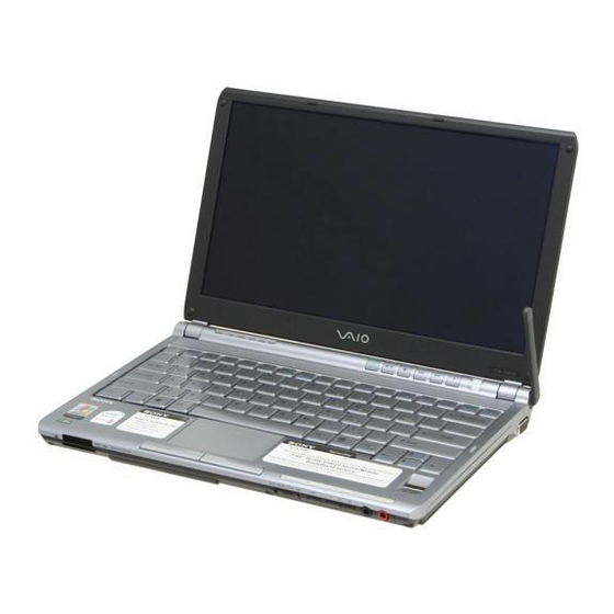 Sony VAIO VGN-TXN15P Supplementary Manual